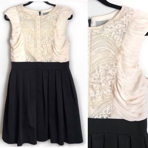 ✨SALE✨Anthro Black/Ivory Lace Cocktail Dress 12P